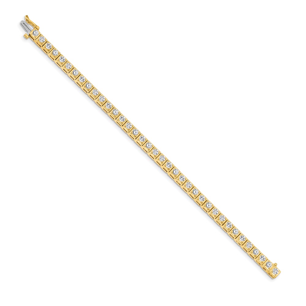 Picture of Finest Gold 14K Yellow Gold 3 mm Diamond Tennis Bracelet Mounting