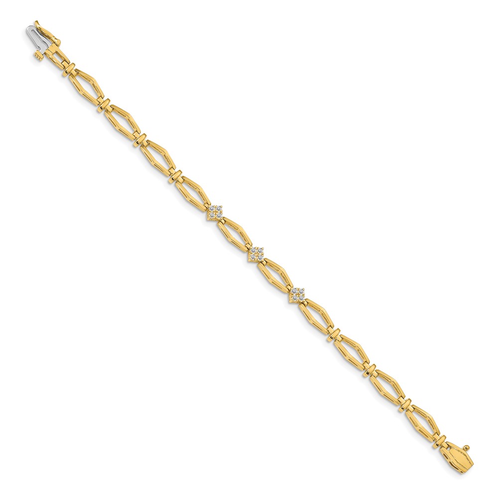Picture of Finest Gold 14K Yellow Gold 1.75 mm Diamond Fancy Bracelet Mounting
