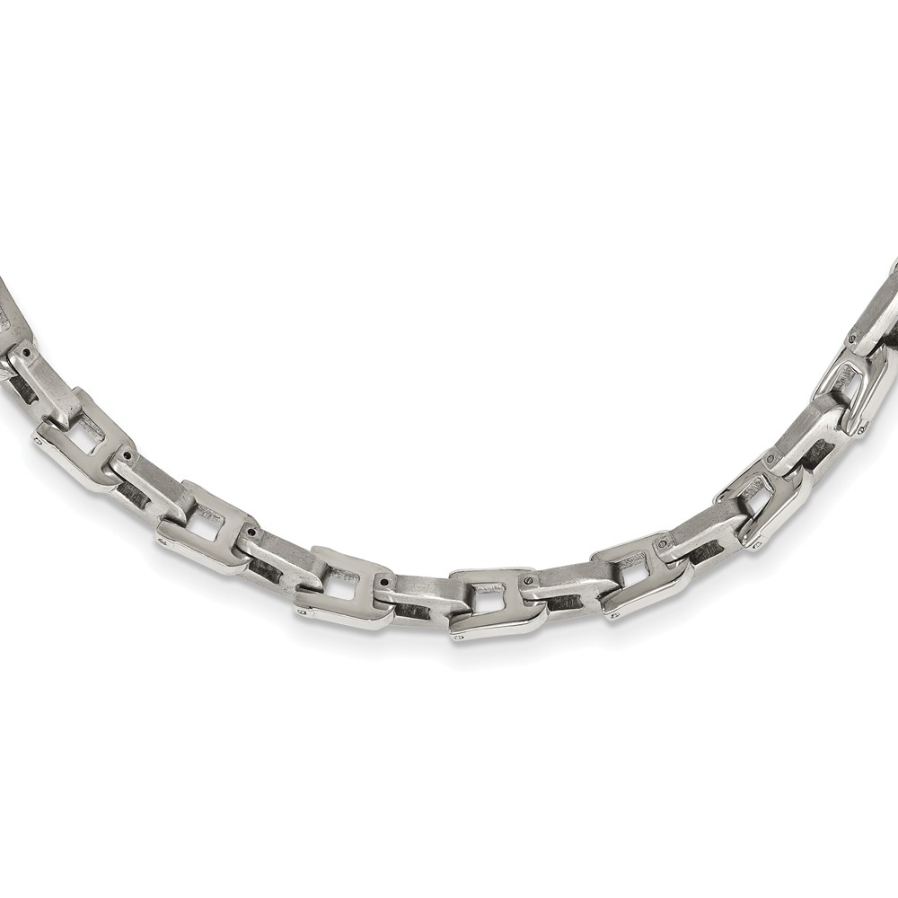 Srn167-20 Stainless Steel Brushed & Polished 24 In. Necklace