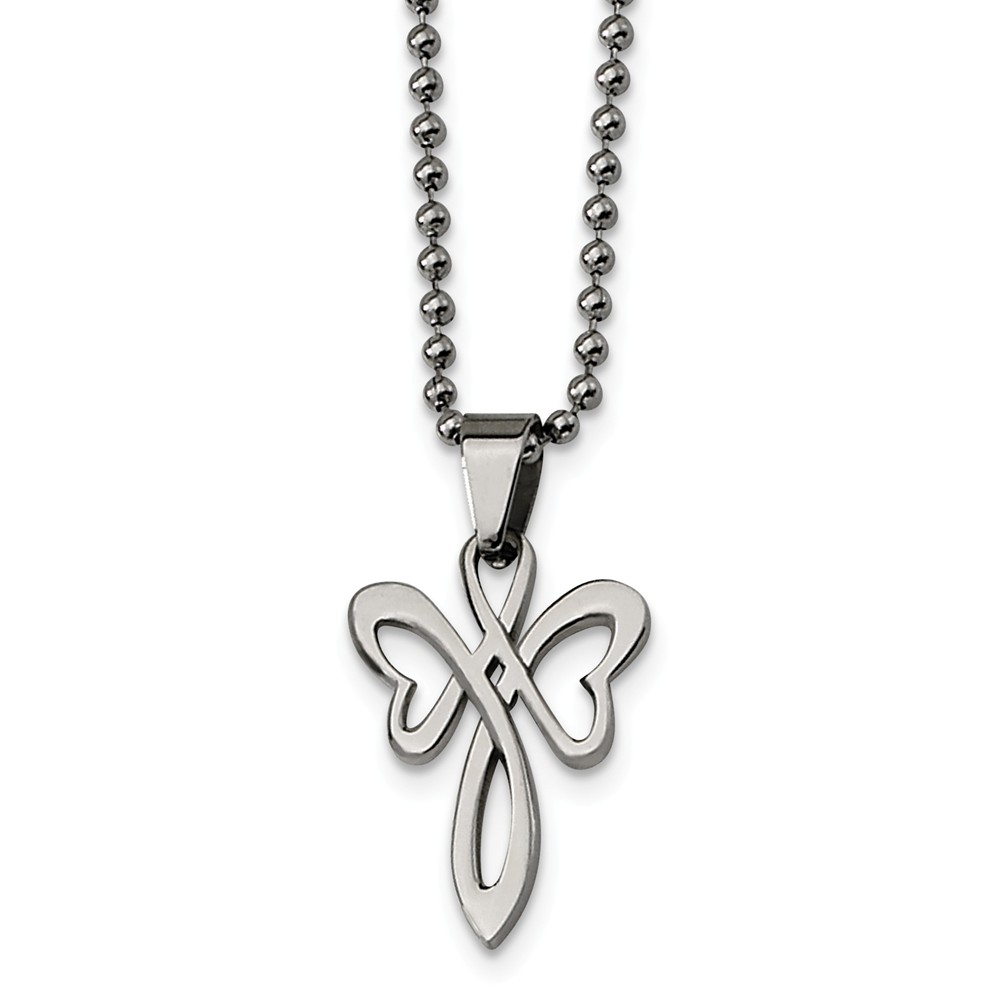 Srn172-22 Stainless Steel Cross Necklace - Size 22