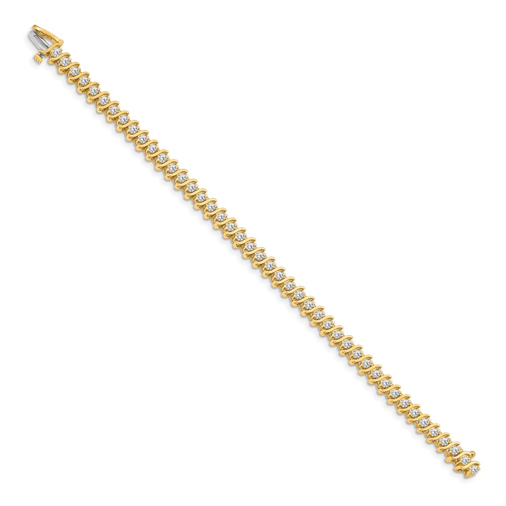 Picture of Finest Gold 14K Yellow Gold 2.6 mm Diamond Tennis Bracelet Mounting