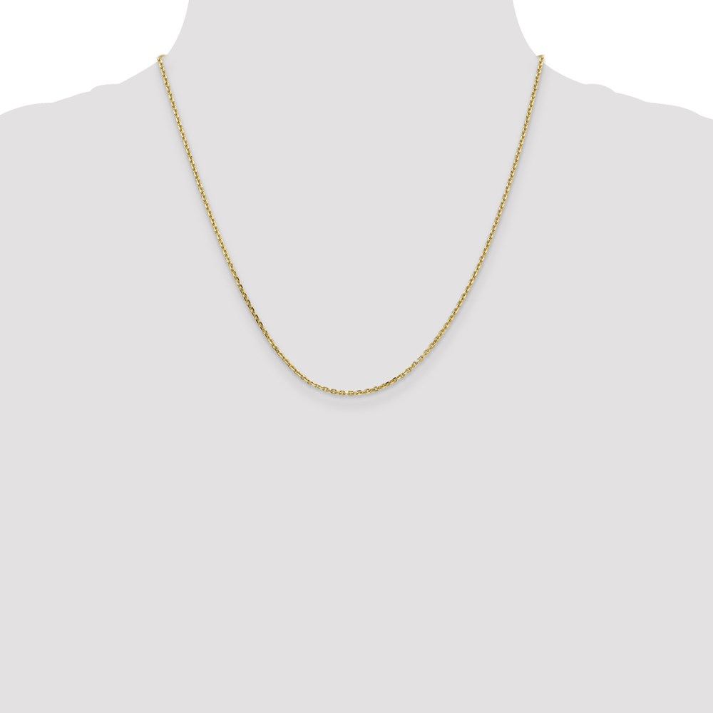 Picture of Finest Gold 10K Yellow Gold 1.65 mm Diamond-Cut 20 in. Cable Chain