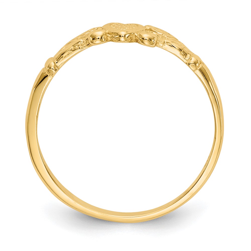 Picture of Finest Gold 14K Yellow Gold Heart Baby Ring