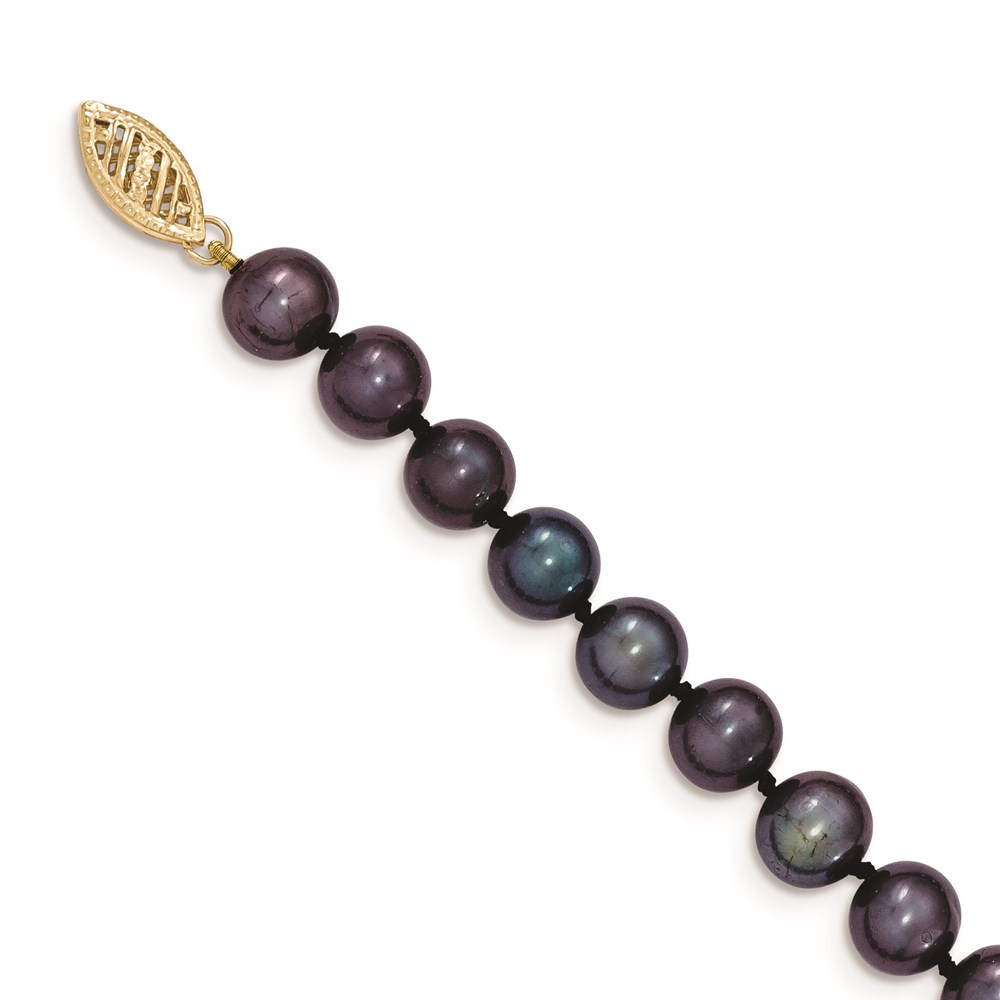 Picture of Finest Gold 7-8 mm 14K Black Near Round Freshwater Cultured Pearl Necklace