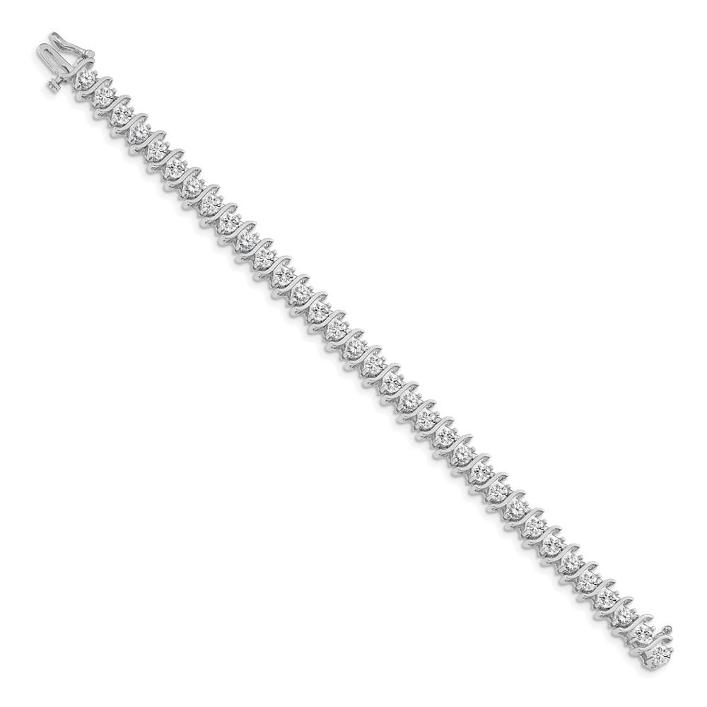 Picture of Finest Gold 14K White Gold 3.8 mm Diamond Tennis Bracelet Mounting