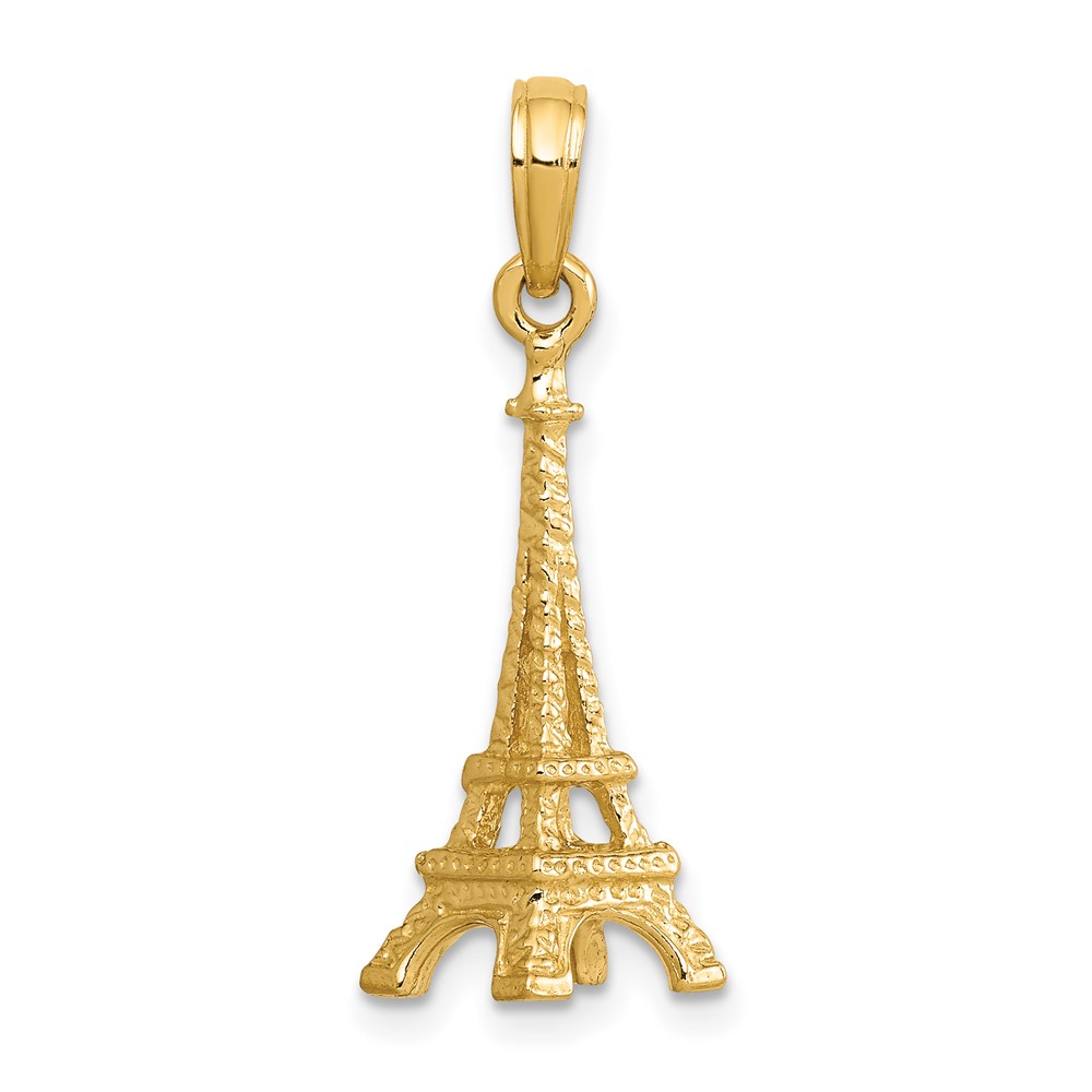 Picture of Finest Gold  10K Yellow Gold Solid Polished 3-D Eiffel Tower Charm