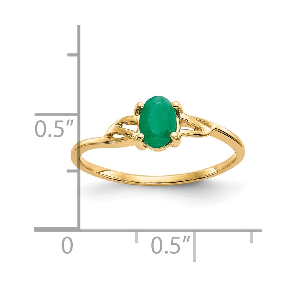 Picture of Finest Gold 14K Emerald Birthstone Ring