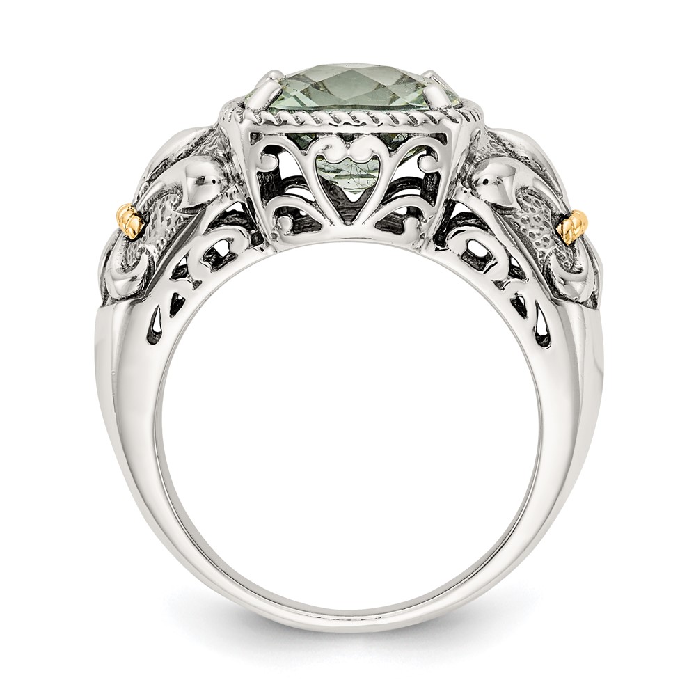 Picture of Finest Gold 14K Green Quartz Sterling Silver Ring