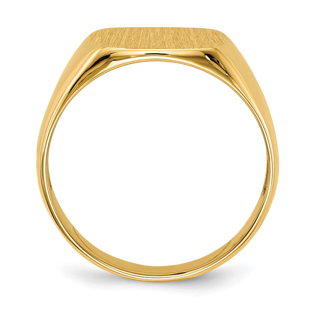 Picture of Finest Gold 14K Yellow Gold 12.5 x 12.5 mm Open Back Mens Signet Ring - Size 9
