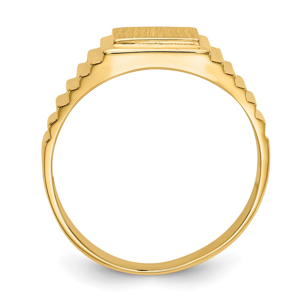 Picture of Finest Gold 10 x 8.5 mm 14K Open Back Mens Signet Ring