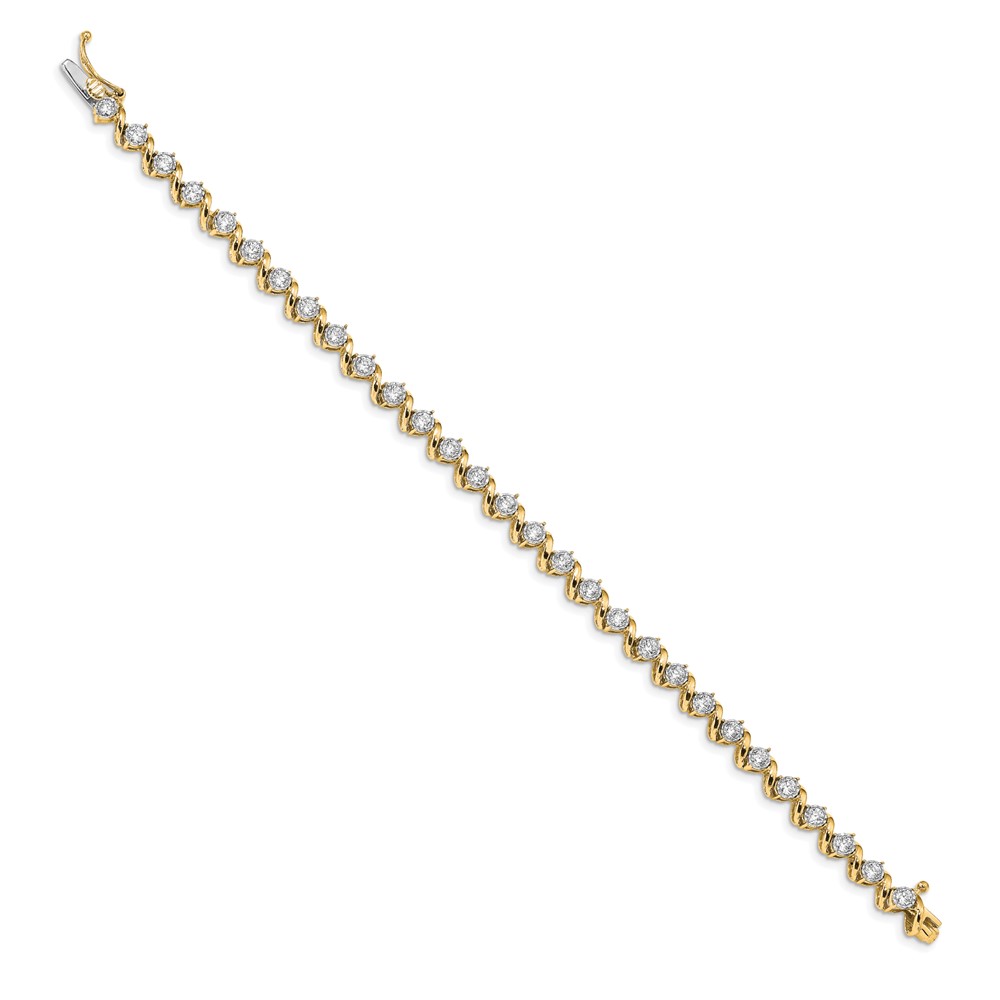 Picture of Finest Gold 14K Yellow Gold Diamond Bracelet