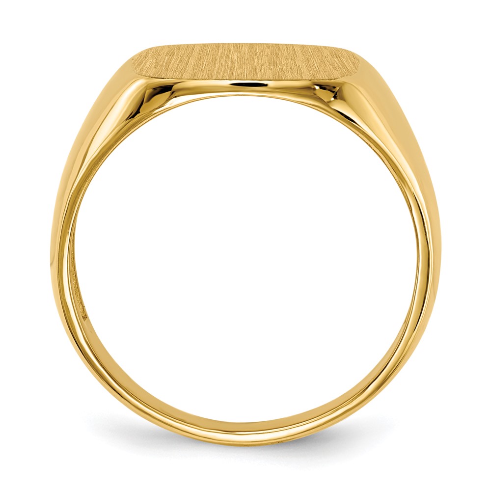 Picture of Finest Gold 14K 14.0 x 13.5 mm Open Back Mens Signet Ring&#44; Size 10