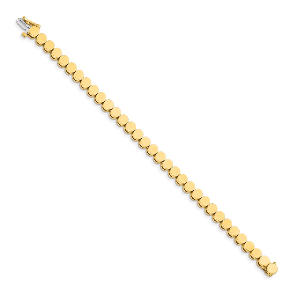 Picture of Finest Gold 14K Yellow Gold Holds 33-Stone Up to 4 mm Add-A-Diamond Bracelet