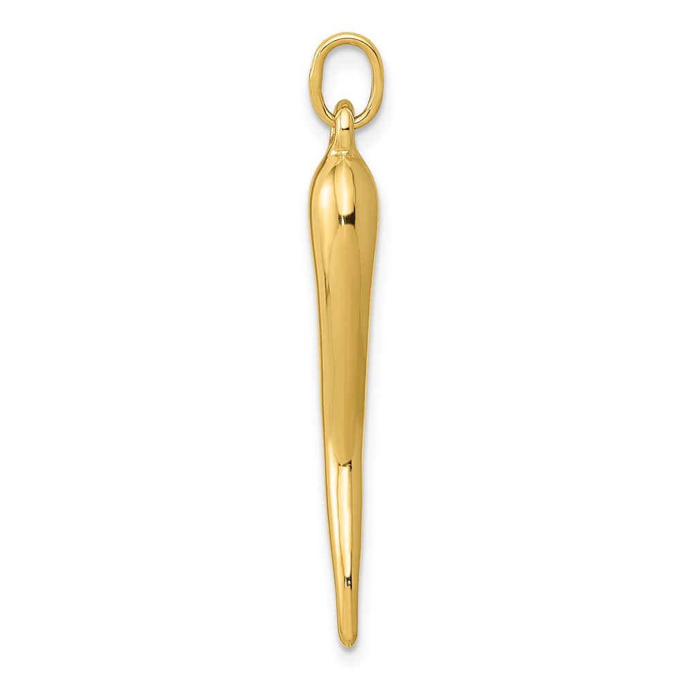 Picture of Finest Gold 14K Yellow Gold 3D Italian Horn Charm
