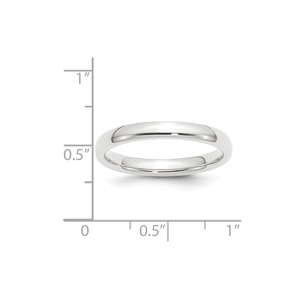 Picture of Finest Gold Platinum 3 mm Comfort-fit Wedding Band&#44; Size 12