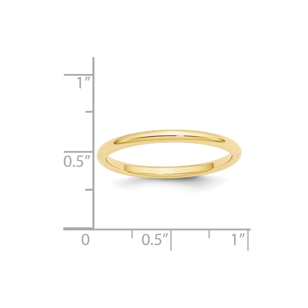 Picture of Finest Gold 10KY 2 mm Standard Comfort Fit Ring&#44; Band Size 10