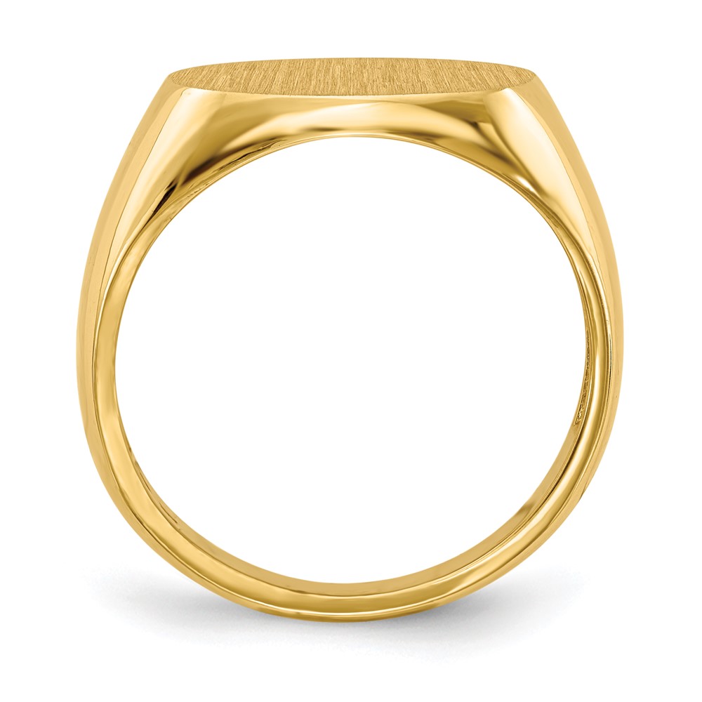 Picture of Finest Gold 14K Yellow Gold 12 x 16 mm Open Back Mens Signet Ring - Size 10