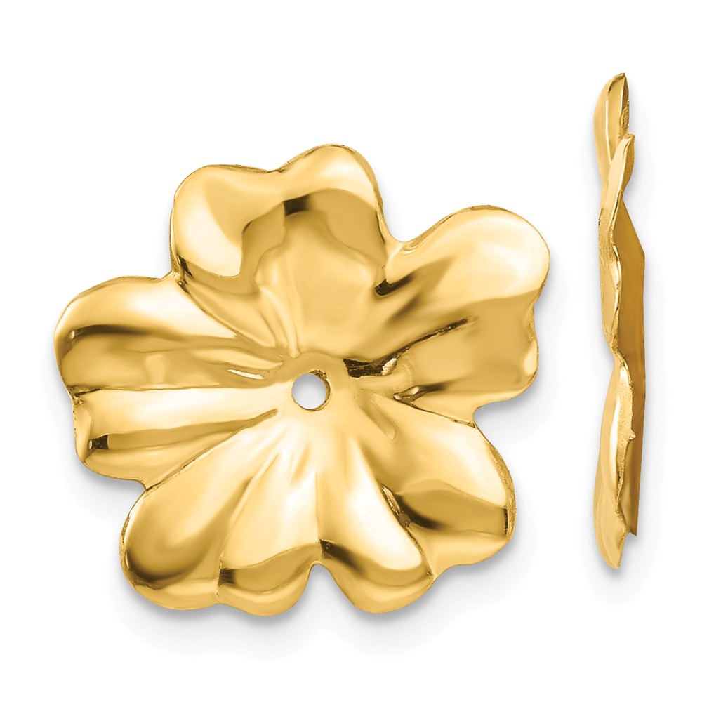 E893j 14k Yellow Gold Polished Floral