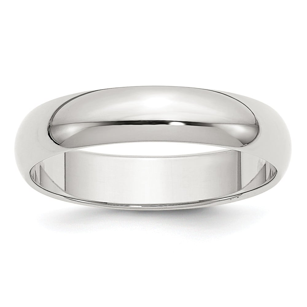 Qwh050-9 5 Mm Sterling Silver Half-round Band, Size 9