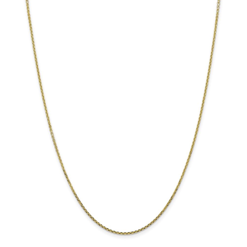 10pe140-18 1.3 Mm X 18 In. 10k Yellow Gold Solid Diamond-cut Cable Chain