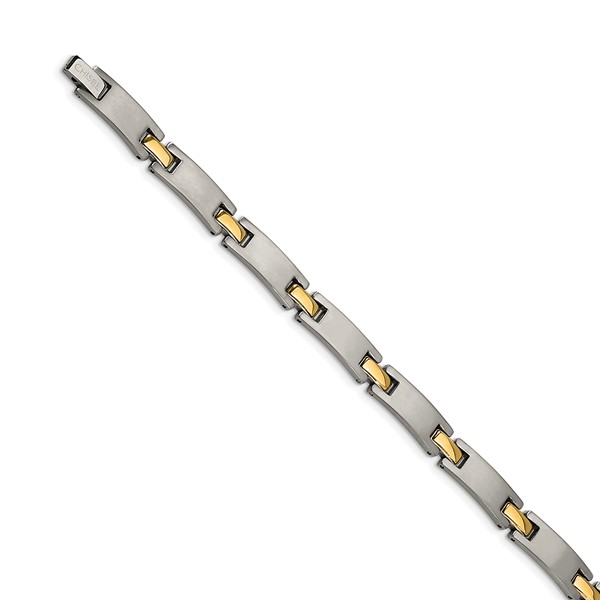 Tbb108-8.5 8.5 In. Titanium Yellow Ip-plated Bracelet