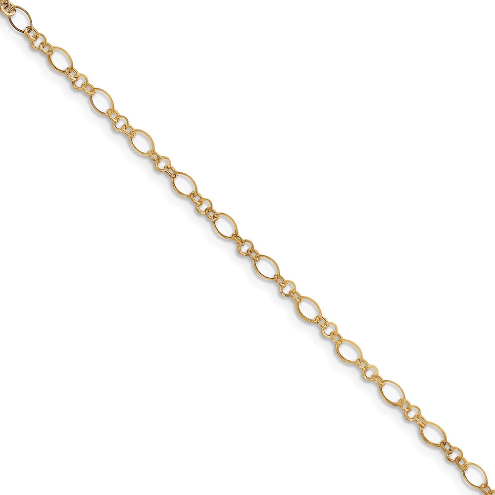 Ank221-10 9 In. 14k Yellow Gold Anklet With 1 In. Extension