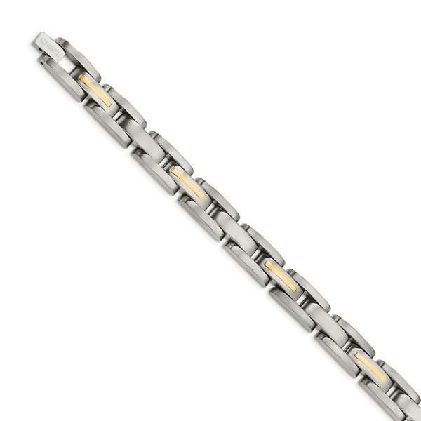 Tbb131-8.5 14k Titanium With 8.5 In. Yellow Inlay Accent Bracelet