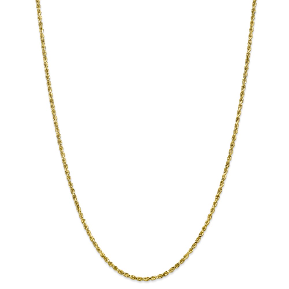 10k018-24 2.25 Mm X 24 In. 10k Yellow Gold Diamond-cut Rope Chain