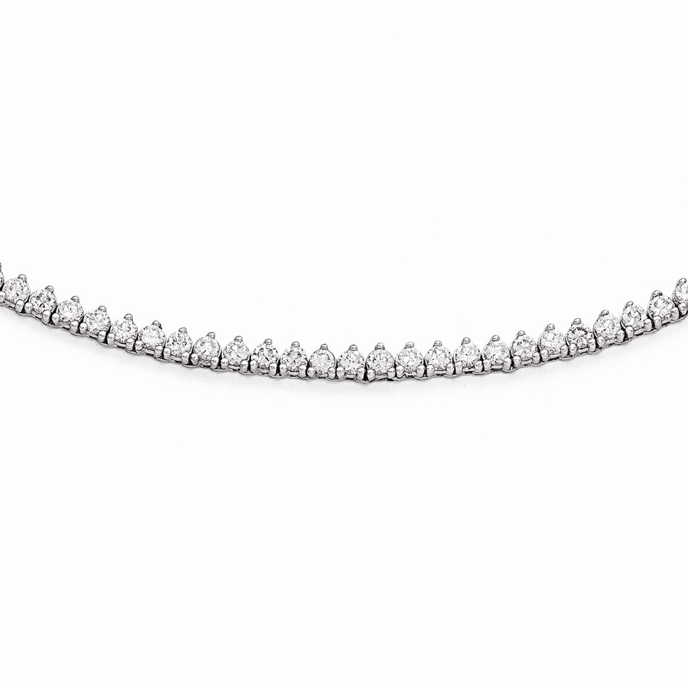 Qg3483-24 24 In. Sterling Silver Rhodium Plated Cz Necklace - Polished