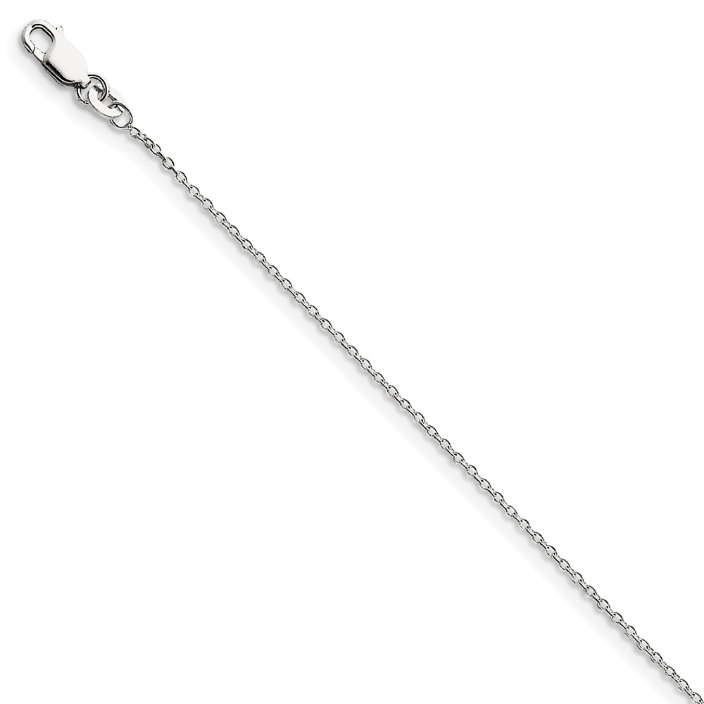 Reflection Beads Qcl035rh-18 18 In. X 1.25 Mm Sterling Silver Rhodium-plated With 2 In. Extender Cable Chain - Polished