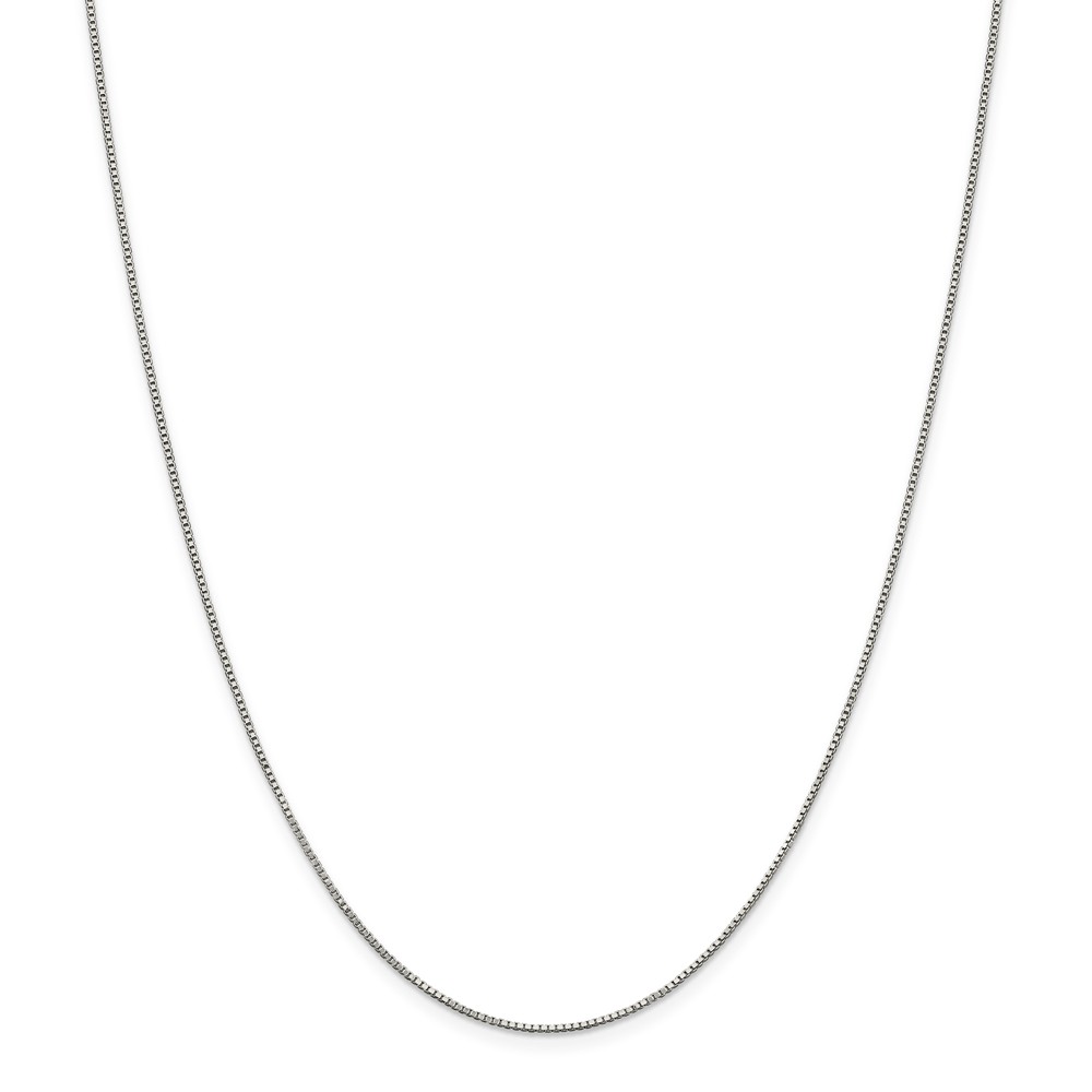 Qbx019rh-18 18 In. X 0.9 Mm Sterling Silver Rhodium-plated With 2 In. Extender Box Chain - Polished