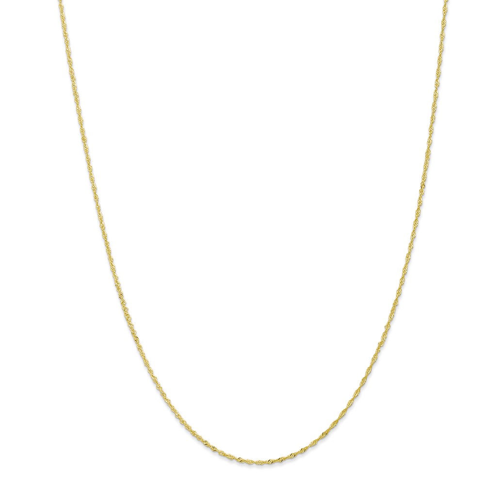 10kpe9-16 1.10 Mm X 16 In. 10k Yellow Gold Singapore Chain