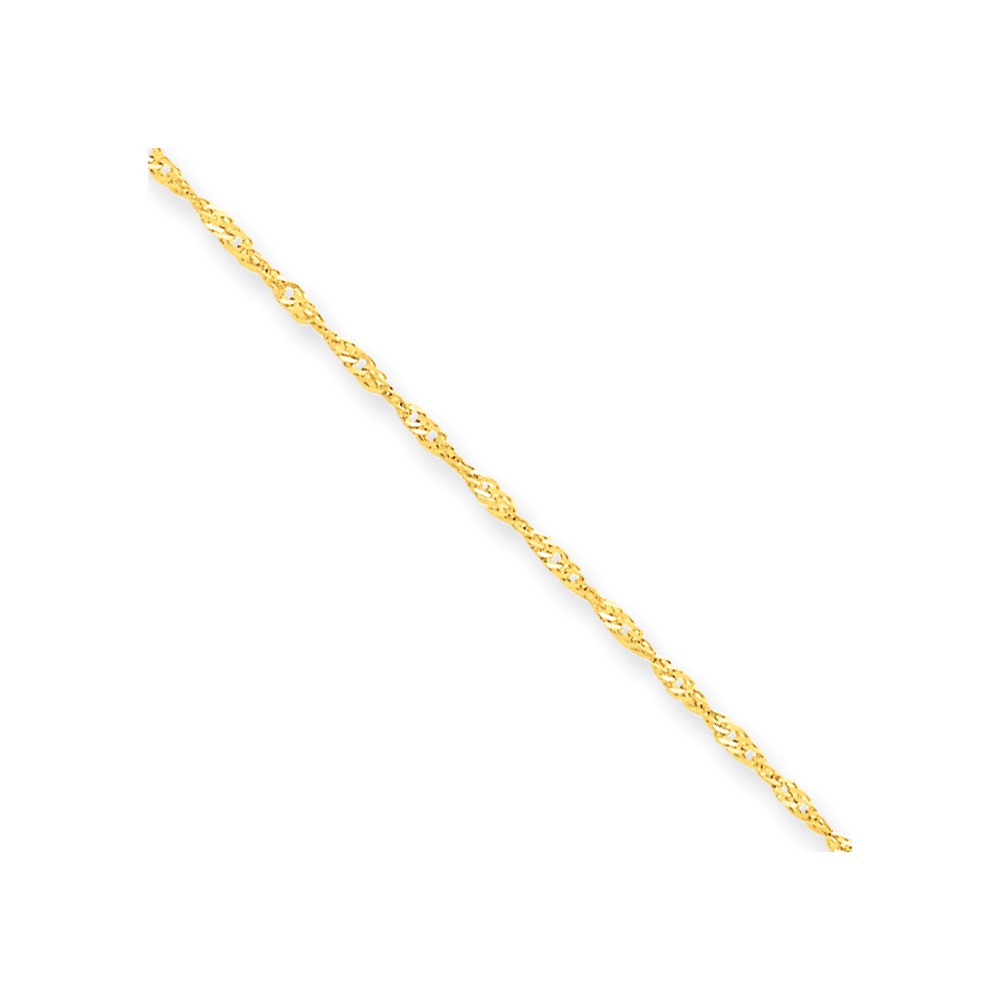 10kpe9-9 1.10 Mm X 9 In. 10k Yellow Gold Singapore Chain