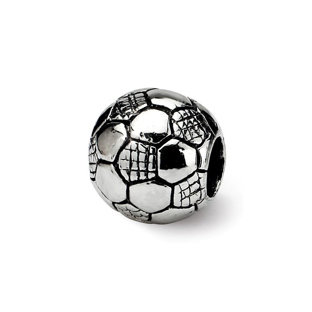 Reflection Beads Qrs787 Sterling Silver Kids Soccer Ball Bead