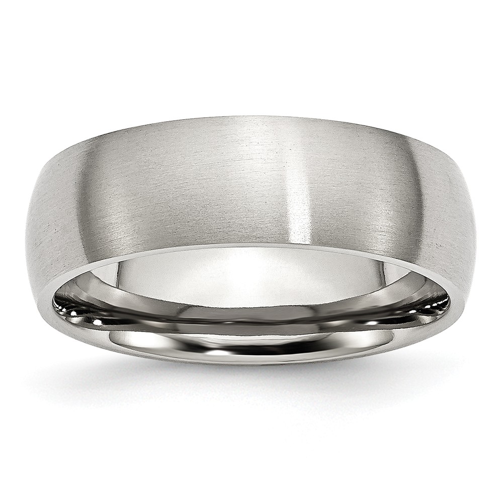 Sr17-9 7 Mm Stainless Steel Brushed Band - Size 9