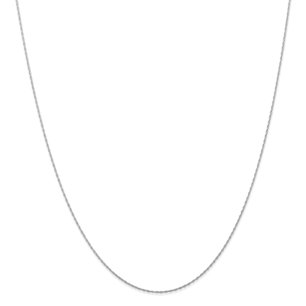 10k5rw-20 0.5 Mm X 20 In. 10k White Gold Carded Cable Rope Chain