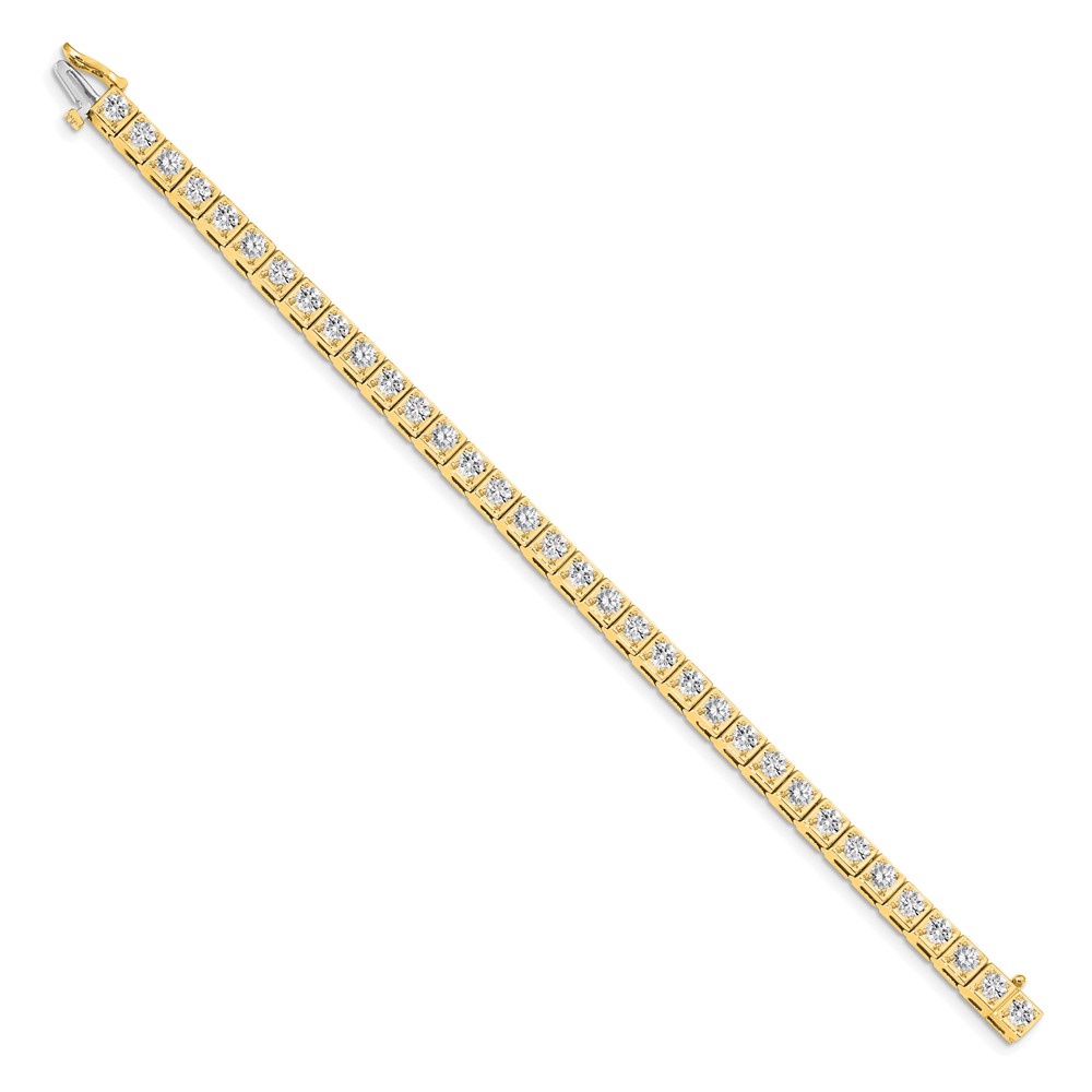 Picture of Finest Gold 14K Yellow Gold 3.4 mm Diamond Tennis Bracelet Mounting