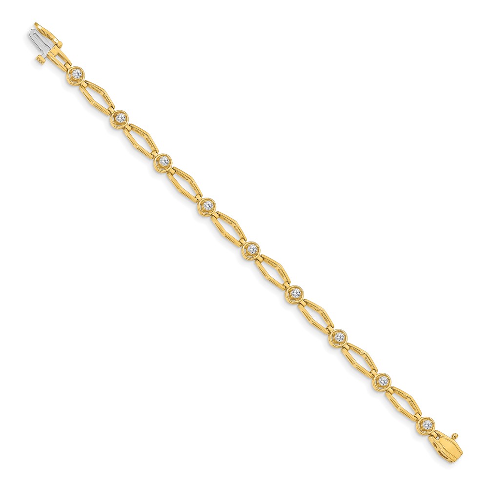 Picture of Finest Gold 14K Yellow Gold 2.7 mm Diamond Fancy Bracelet Mounting