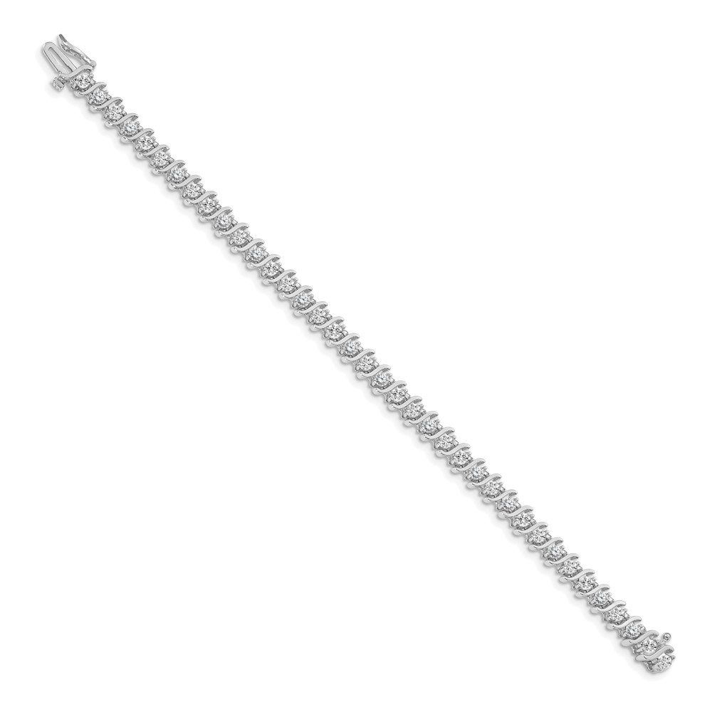 Picture of Finest Gold 14K 3 mm White Gold Diamond Tennis Bracelet Mounting