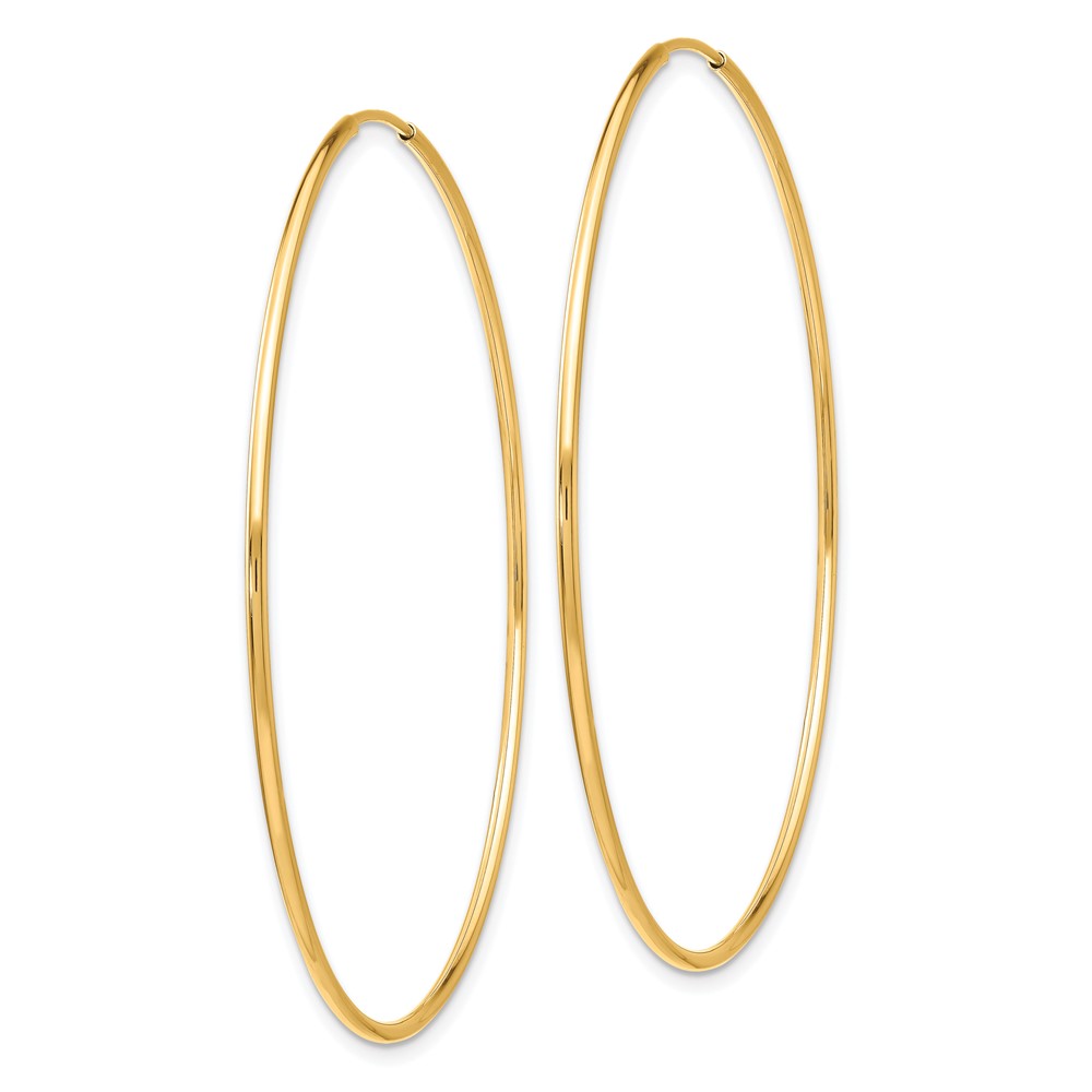 Picture of Finest Gold 10K Yellow Gold Polished Endless Tube Hoop Earrings