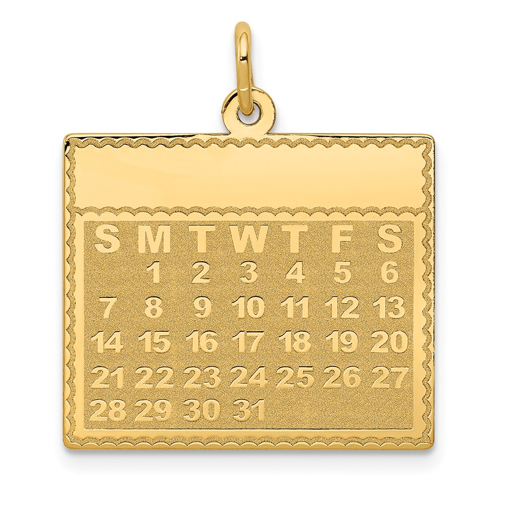 UPC 740702404613 product image for 14K Monday the First Day Calendar Pendant | upcitemdb.com