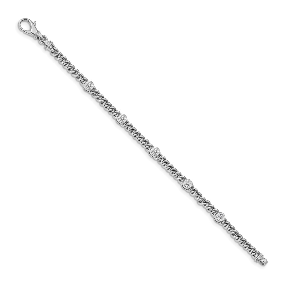 Picture of Finest Gold 14K White Gold Fancy Diamond Bracelet Mounting