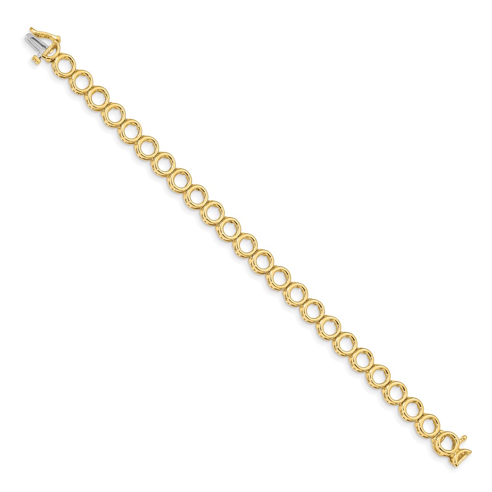 Picture of Finest Gold 14K Yellow Gold Holds 24-Stone Up to 2.75 mm Add-A-Diamond Tennis Bracelet