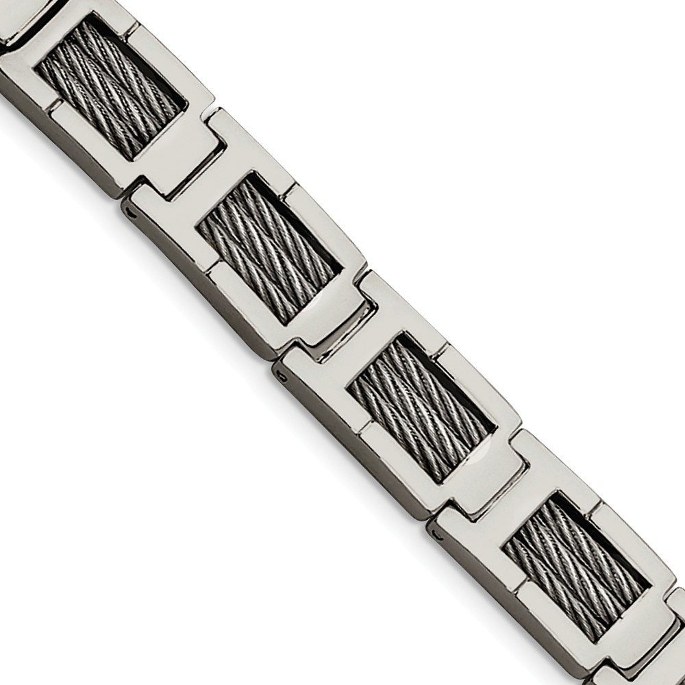 Srb127-8.5 8.5 In. Stainless Steel Wire Brushed & Polished Bracelet