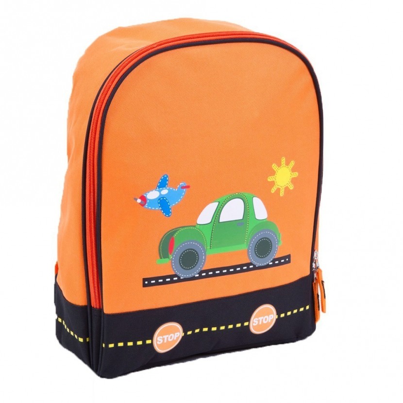 Bt2316 Orange & Black Boys Transportation Backpack
