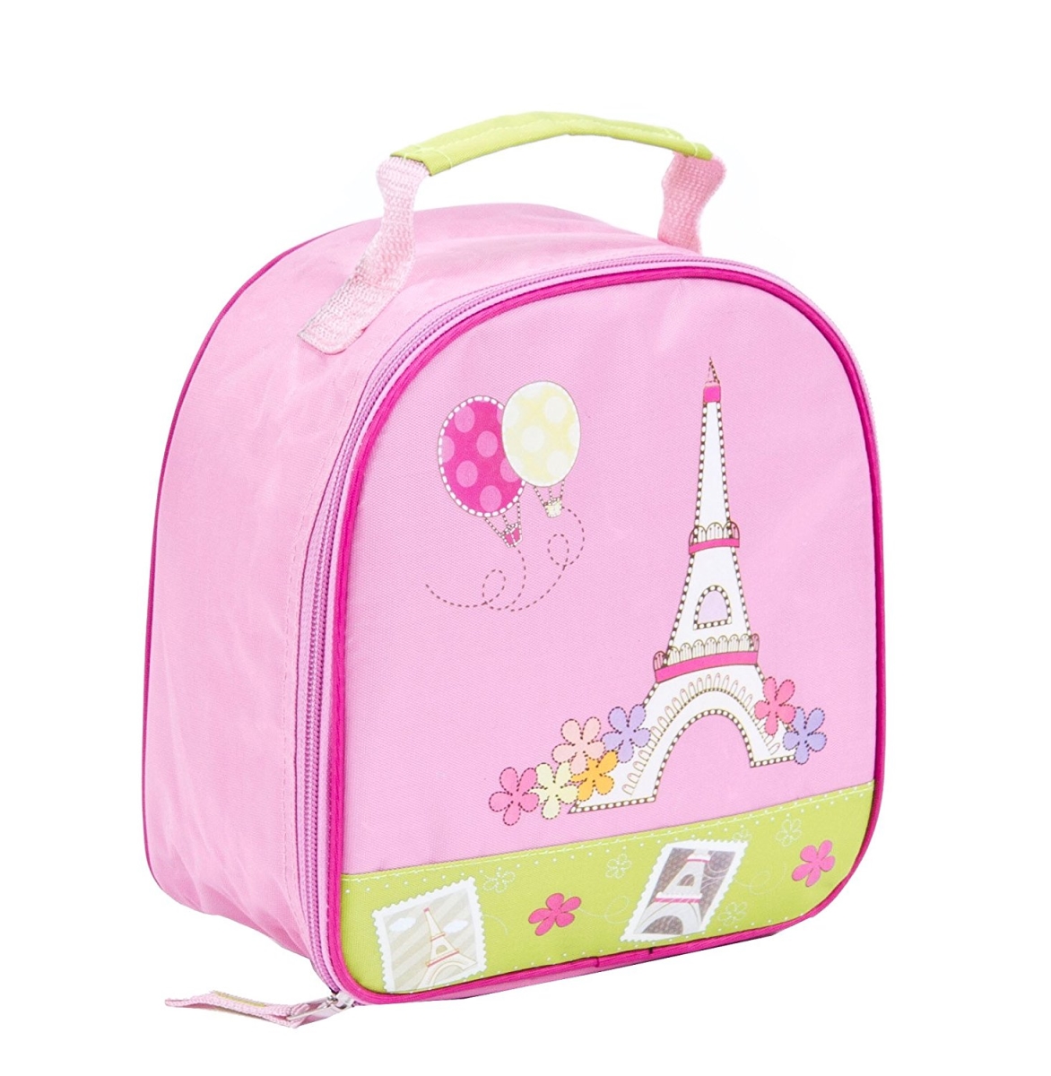 Lp2392 Pink & Green Girls Paris Lunchbox