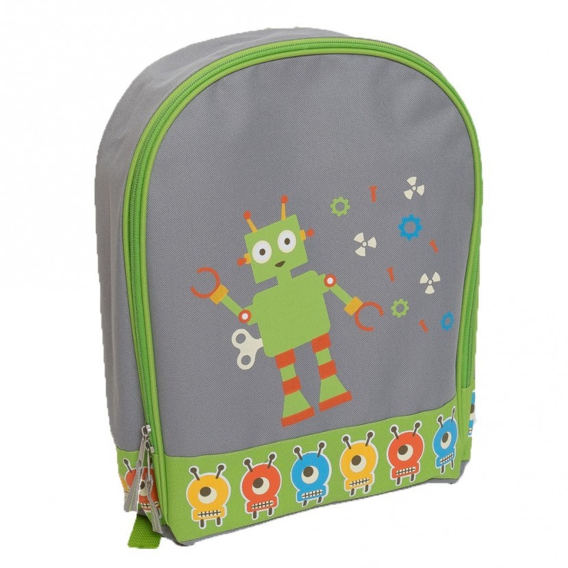 Brb2750 Gray & Green Boy Backpack