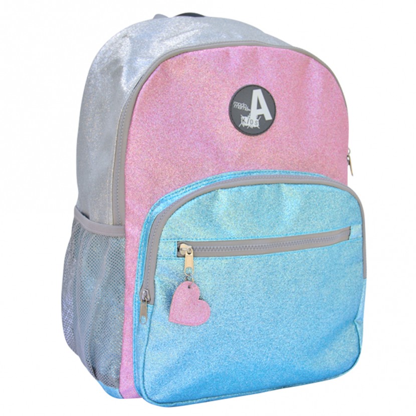 Ebg2996 Pink, Silver & Blue Girls Metallic Elementary Backpack