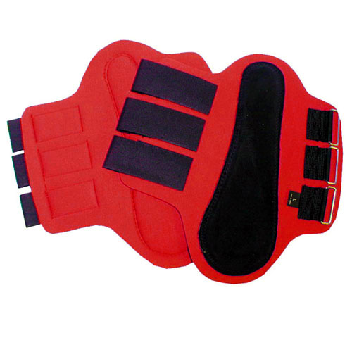 245860k Splint Boots With Black Patches, Medium - Red