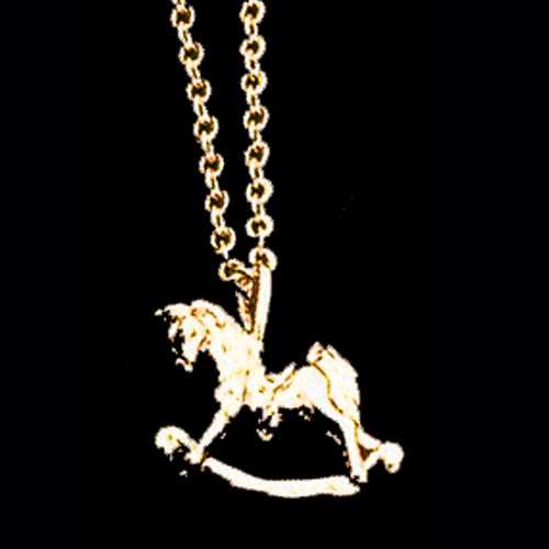 246248g Rocking Horse Pendant, Gold Plated